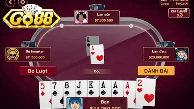 Chiến thuật chơi Tiến Lên Miền Nam Go88 dễ thắng từ cao thủ